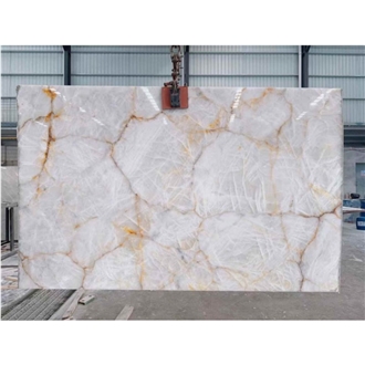 Popular Cristallo White Quartzite Slabs