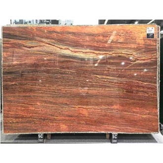 Red Wooden Marble Slabs
