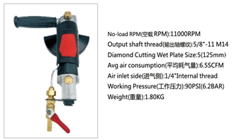 WS-125 Pneumatic Hand Held Stone Cutter