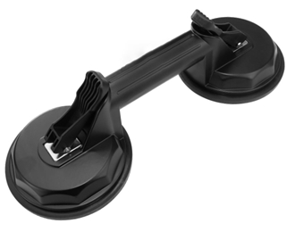 GLASS SUCTION CUP-SELETED TWO CUPS BLACK