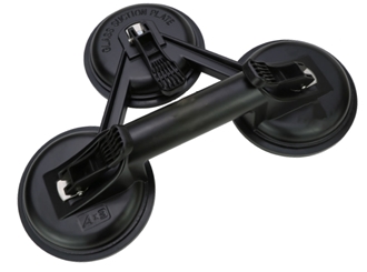 GLASS SUCTION CUP-THREE CUPS BLACK