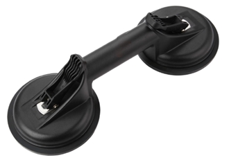 GLASS SUCTION CUP-TWO CUPS BLACK