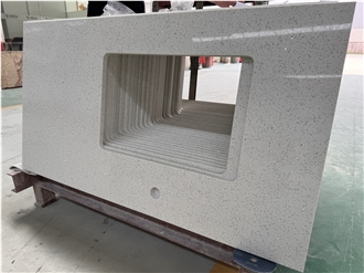 Crystal White Quartz  Bathroom Vanity Tops