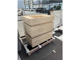 Custom Travertine Intergrated Residential Bath Tops