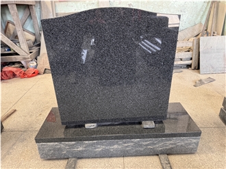 Dark Gray Granite Headstone Upright