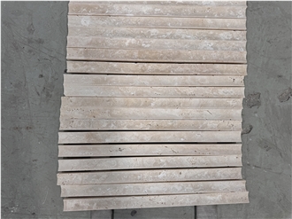 Turkish Travertine 3D Concave Fluted Strips Molding