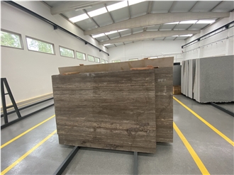 Dark Silver Travertine Slabs