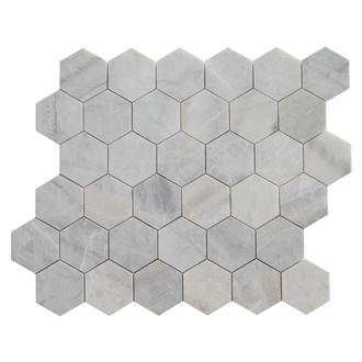 Grey Hexagon Marble Mosaic Tiles