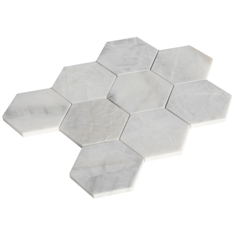 Grey Hexagon Marble Mosaic Tiles