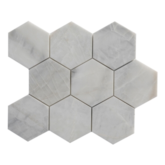 Grey Hexagon Marble Mosaic Tiles
