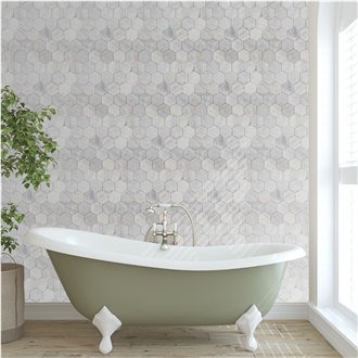 Grey Hexagon Marble Mosaic Tiles