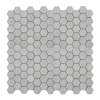 Ritz White Hexagon Mosaic Tiles