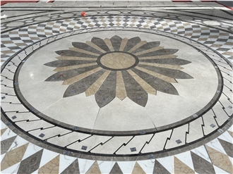 Round Waterjet Medallion For Floor