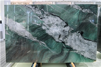 Patagonia Green Natural Quartize Bookmatched Slabs Polished