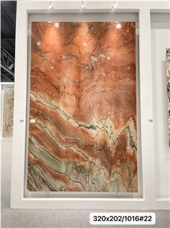 Red Fusion Fire Quartzite Slabs