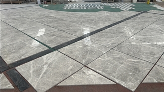 Castle Grey Beige Marble Floor Tile For Indoor Decoration