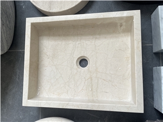 Natural Stone Marble Bathroom Square Sinks