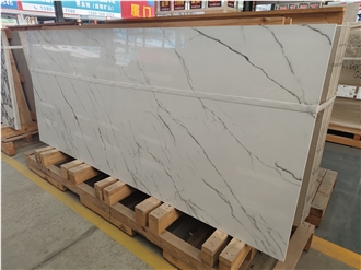 Calacatta White Sintered Stone Slabs For Wall