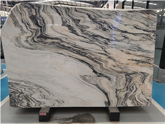 Bianco Covelano Marble Slabs For  Kitchen Countertops