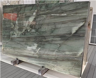 Botanic Green Quartzite Slabs For Wall Decor