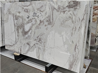 Oyster White Marble Slabs 20Mm Polished Surface