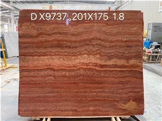 Iran Red  Travertine Slabs
