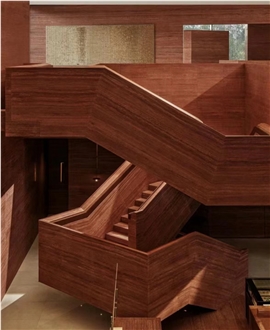 Iran Red  Travertine Slabs