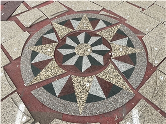Granite Outside Floor Waterjet Medallions Pattern Decoration