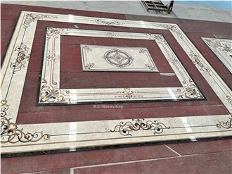 Marble Frame Border Line Waterjet Medallions Pattern