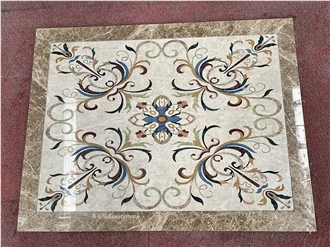 Small Marble Medallions For Flooring Polished Tile Pattern