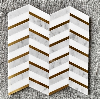 Wall Mosaic Interior Design Marble Pattern Polished Tiles