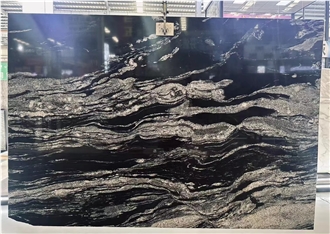 Manhattan Black With White Veins Black Slabs