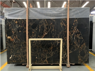 Athens Portoro Black Marble Slabs
