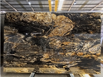 Brazil Titanium Gold Granite Slabs