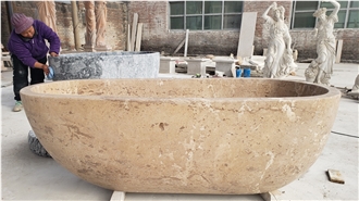 Travertine Bathtub