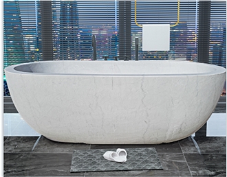 White Marble Bathtub 183*90*58Cm