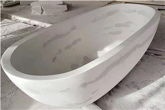 White Marble Bathtub 187*90*53Cm