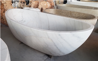 White Marble Bathtub  199*96*65Cm