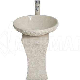 Beige Marble Vessel Sink 102