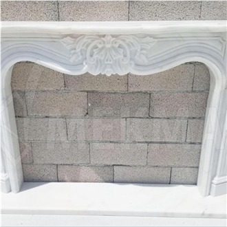 BIANCO IBIZA MARBLE FIREPLACE
