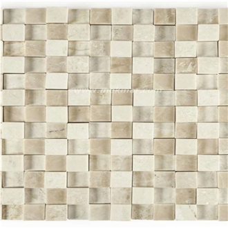 Burdur Beige Marble Mosaic Mp-C-3D22  Mosaic Tiles