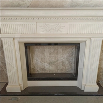 CLASSIC LIMESTONE FIREPLACE