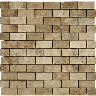Emperador Marble Brick Mosaic Mp-B-24  Mosaic Tiles