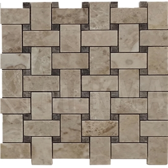 Emperador Marble MOSAIC MP-CCB-B Basket Weave Mosaic Tiles
