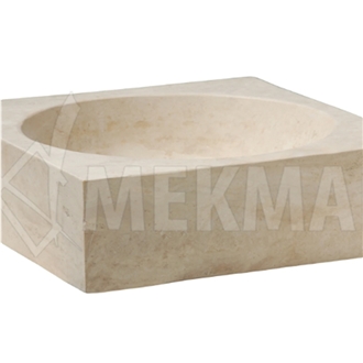 Farmer Sink 40 Travertine Cornered Sink