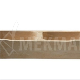Farmer Sink 46 Travertine Cornered Sink