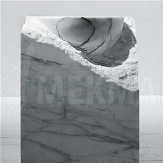 Lilac Marble Rough Pedestal Sink 113