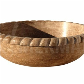 Noce Travertine Vessel Wash Basin MODEL 21