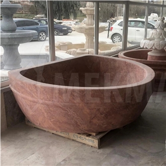 Red Travertine Bathtub MODEL 104