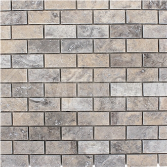 Silver Grey Travertine Mosaic Tf-S-24 Mosaic Tiles